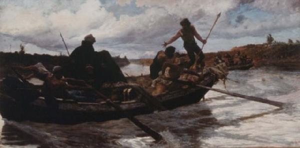 Joris van Son La fuga di Papa Eugenio IV oil painting image